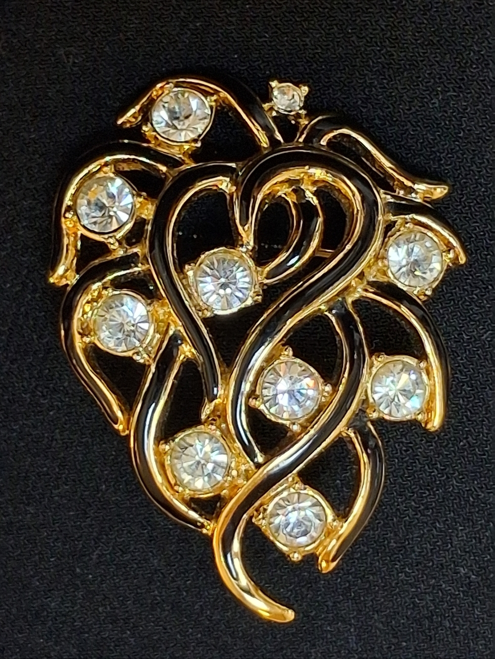 Vintage Abstract Vine Swirl Brooch